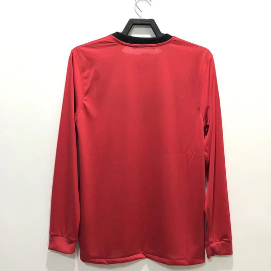 Manchester United 2010 Home Long Sleeve Retro Jersey - back view