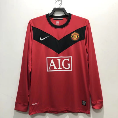 Manchester United 2010 Home Long Sleeve Retro Jersey - front view