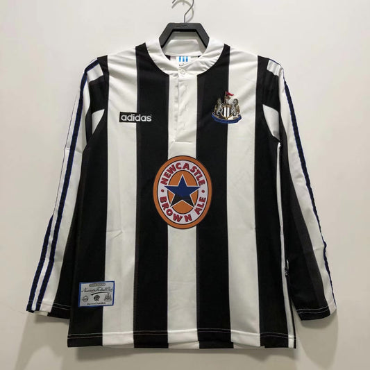 Newcastle United 1995/97 Home Long Sleeve Retro Jersey - front view