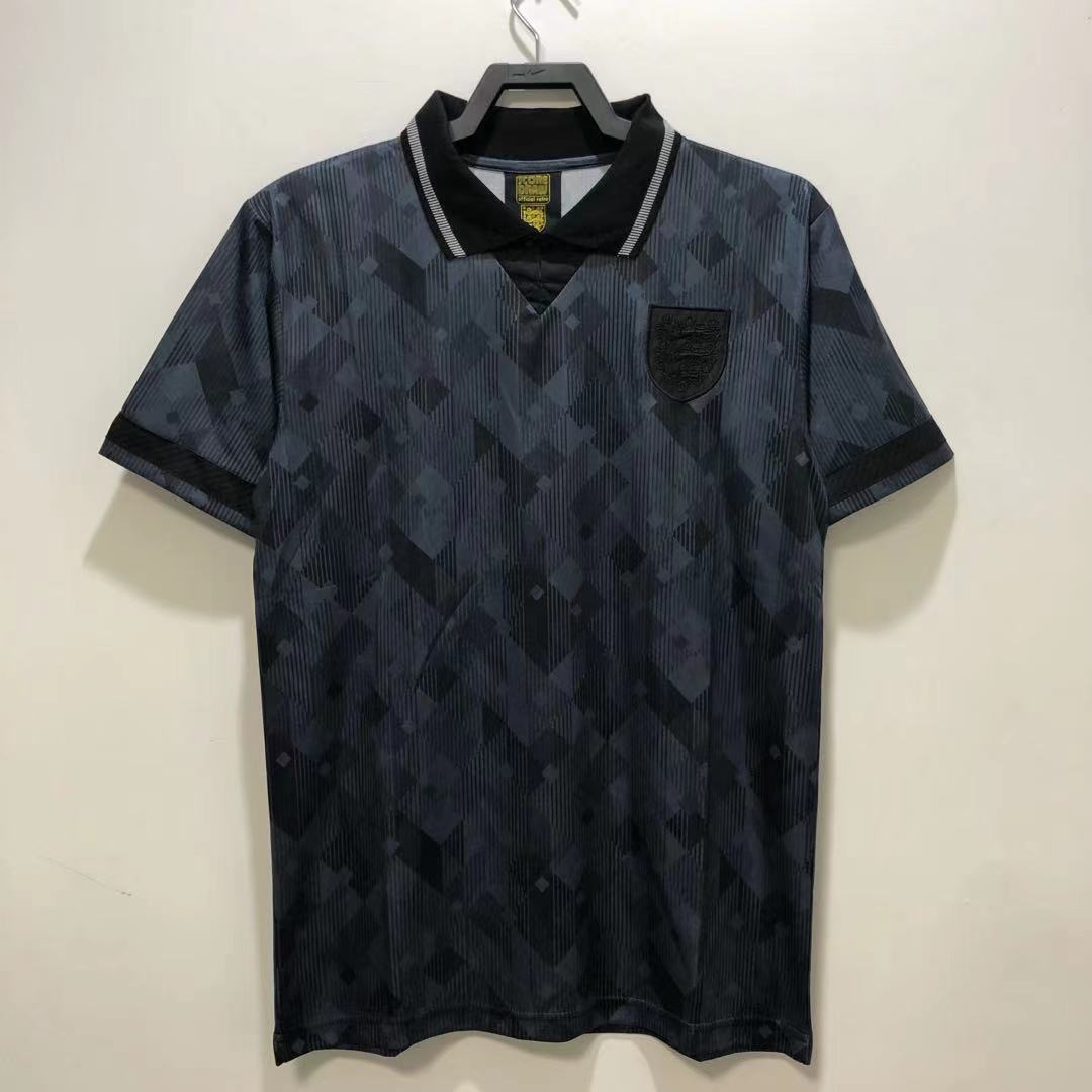 England 1990 Away No Badge Retro Jersey - front view