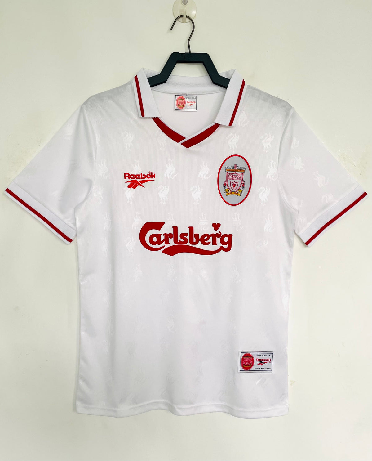 Liverpool 1996/97 White Retro Jersey - front view