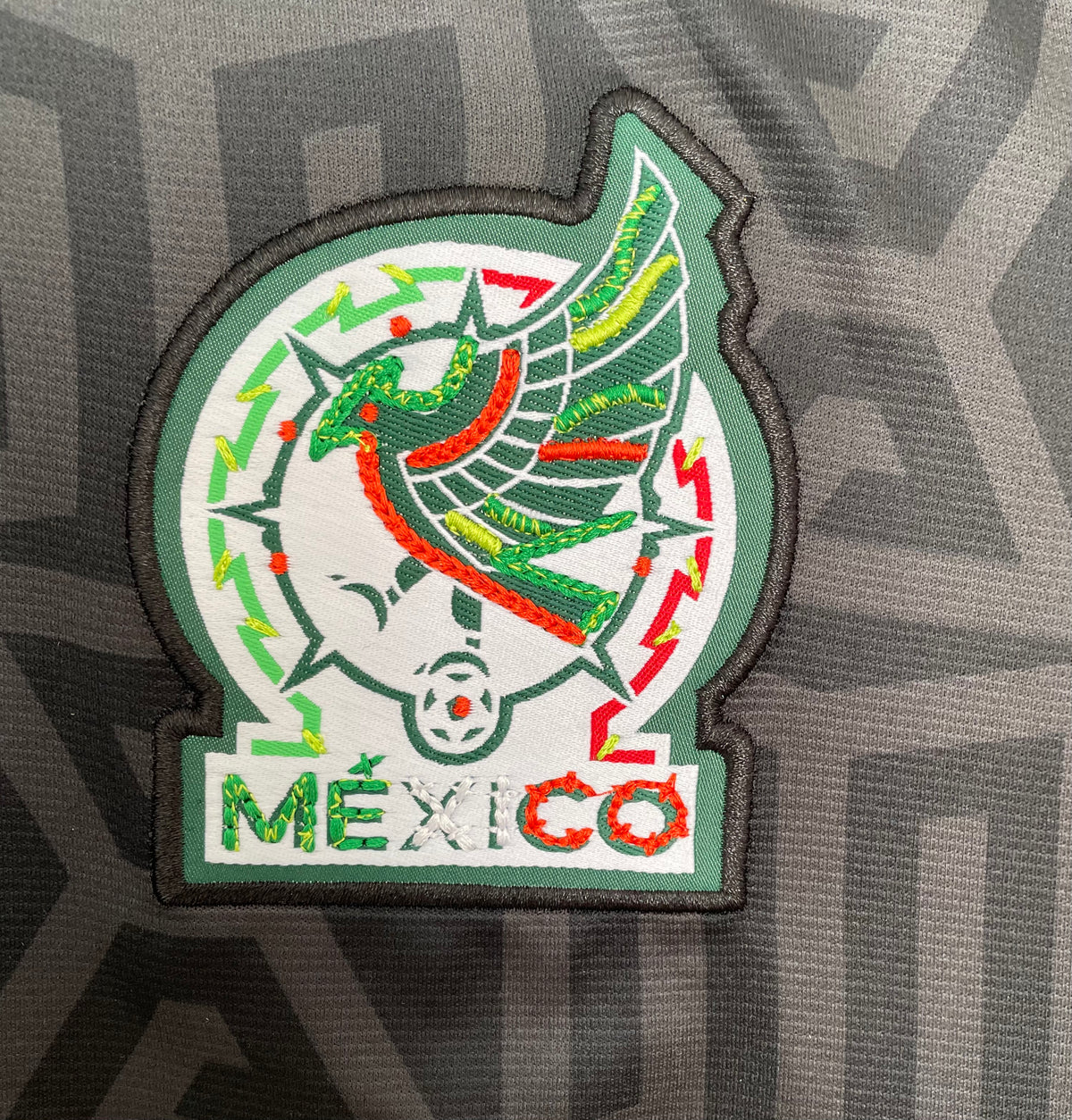Mexico 2026/27 Collaboration Black Retro Jersey - detail view